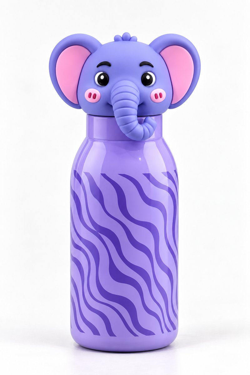 Elephant Character Water Bottle